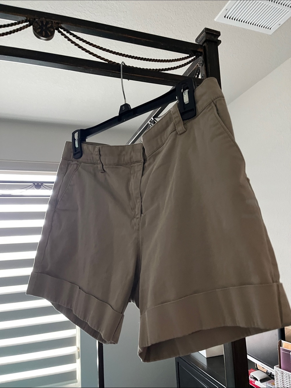 Old Navy Women's Tan Fold-Cuff Bermuda Shorts